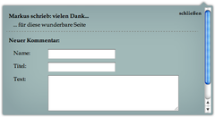 Vorschau für Kommentare